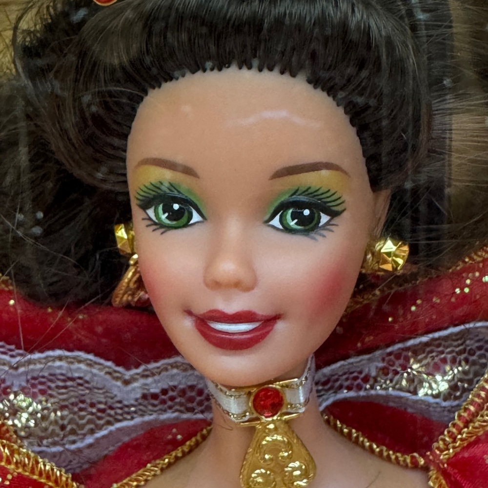 RARE VTG Happy Holidays 1997 Barbie Doll Mattel Special Ed. MISPRINT Blue Eyes - Picture 6 of 8